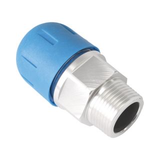 RapidAir FastPipe Threaded Adapter Fitting   1 Inch Fastpipe x 3/4 Inch male