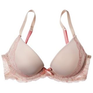 Xhilaration Juniors Padded With Lace Demi   Nude 38B