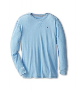 Tommy Hilfiger Kids Joel L/S Burnout Tee Boys Long Sleeve Pullover (Blue)