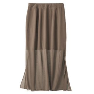 Mossimo Womens Plus Size Illusion Maxi Skirt   Timber 2