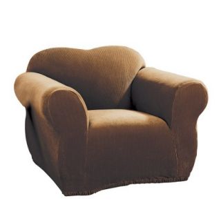 Sure Fit Stretch Rib Chair Slipcover   Oar Brown