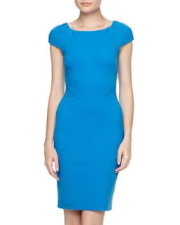 Helen Ponte Sheath Dress, Blue