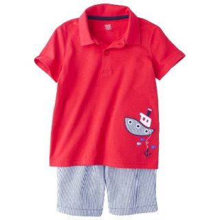 Just One YouMade by Carters Newborn Boys 2 Piece Set   Red/Light Blue 18 M