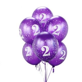 2 Purple Balloons