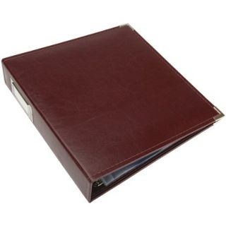 Faux Leather 3 Ring Binder   Burgundy (8.5x11)