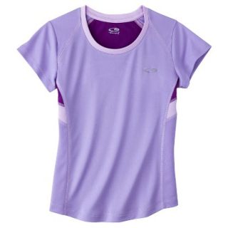 C9 by Champion Girls Short Sleeve Pieced Tech Tee   Lilac L