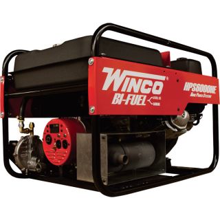 Winco Dual Fuel Generator   6000 Surge Watts, 5500 Rated Watts, Electric Start,