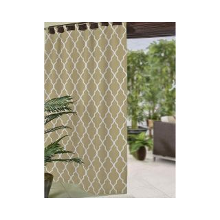 Corado Ogee Tab Top Indoor/Outdoor Curtain Panel, Beige