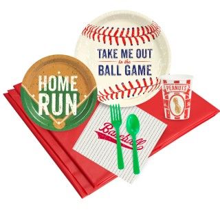 Baseball Time Just Because Party Pack for 8