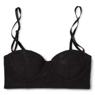 Self Expressions By Maidenform Womens Lace Crop Bustier 5659   Black 38C