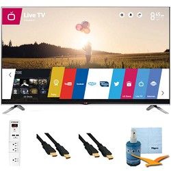 LG 55 1080p 240Hz 3D LED Smart HDTV with WebOS Plus Hook Up Bundle (55LB7200)