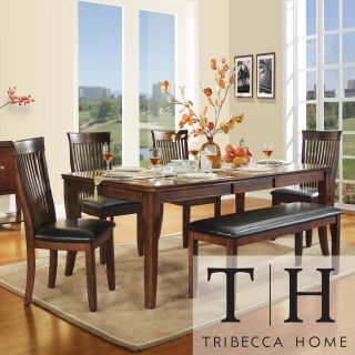 Tribecca Home Tribecca Home Winsford Burnished Cherry 6 piece Dining Set Brown Size 6 Piece Sets
