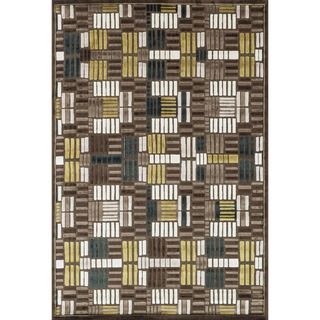 Madison Brown/ Teal Rug (53 X 77)