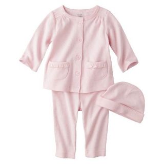 PRECIOUS FIRSTSMade by Carters Newborn Girls 3 Piece Layette Set   Pink 9 M