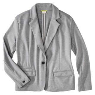 Merona Womens Plus Size Long Sleeve Tailored Blazer   Gray 2