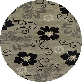 Hand tufted Hesiod Pewter Rug (8 X 8 Round)