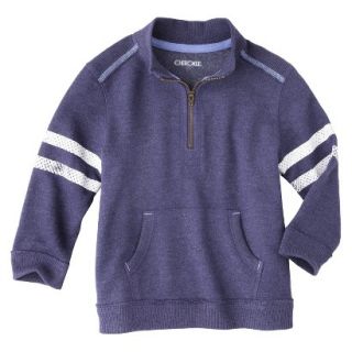 Cherokee Infant Toddler Boys Quarter Zip Sweatshirt   Oxford Blue 4T