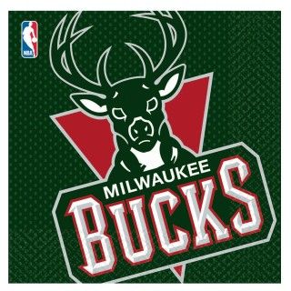 Milwaukee Bucks Basketball   Lunch Napkins