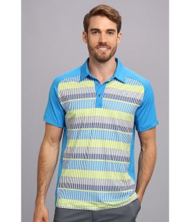 PUMA Golf Raglan Digi Polo Mens Short Sleeve Pullover (Blue)