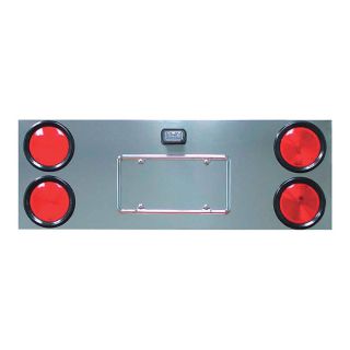 Trux Accessories Stainless Steel Center Panel Back Plate   4 x 4 Inch Light