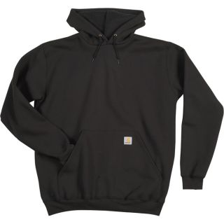 Carhartt Workwear Hooded Pullover Sweatshirt   Black, 2XL, Tall Style, Model