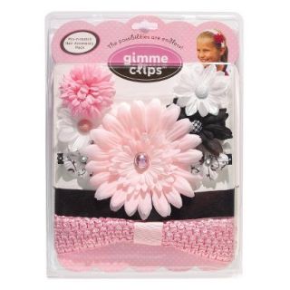Gimme Clips Girls Flower Hair Accessories Pack   Pink/Black
