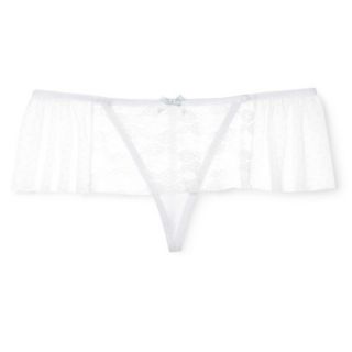 Gilligan & OMalley Womens Lace Thong   White M