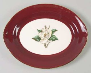 Lifetime Burgundy 11 Oval Serving Platter, Fine China Dinnerware   Cavalier, Re