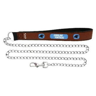 Carolina Panthers Football Leather 2.5mm Chain Leash   M