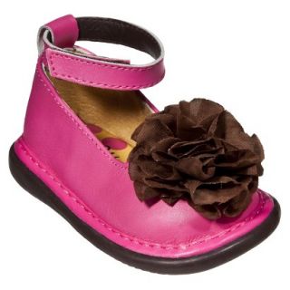 Little Girls Wee Squeak Ankle Strap Shoe   Hot Pink 3