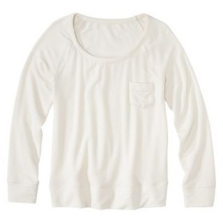 Merona Womens Sweatshirt Top w/Pocket   Sour Cream   S
