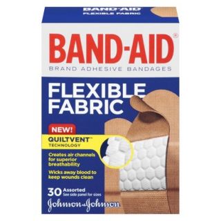 Band Aid Brand Adhesive Bandages Flexible Fabric 30 ct Assorted