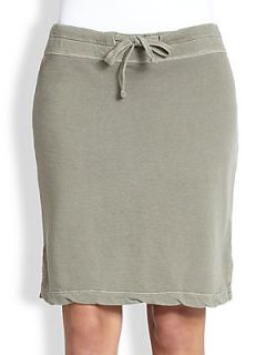 James Perse Drawstring Cotton Jersey Skirt   Stag Pigme