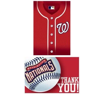 Washington Nationals Baseball   Invite Thank You Combo