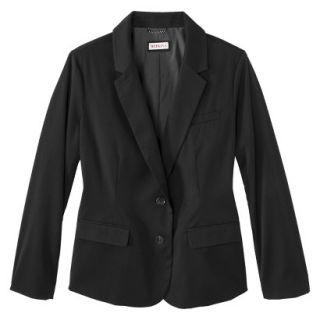 Merona Womens Plus Size Twill Button Blazer   Black 18W