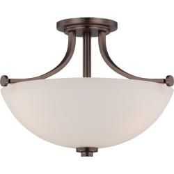 Nuvo Bentley 3 light Hazel Bronze Semi flush Fixture