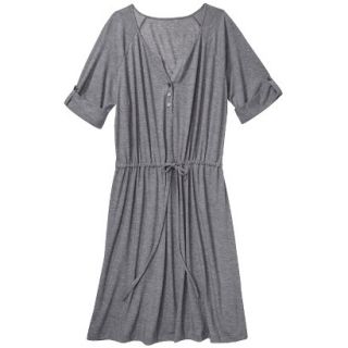 Merona Womens Plus Size 3/4 Sleeve Tie Waist Dress   Gray 1