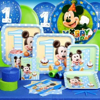 Mickeys 1st Birthday Standard Party Kit for 8