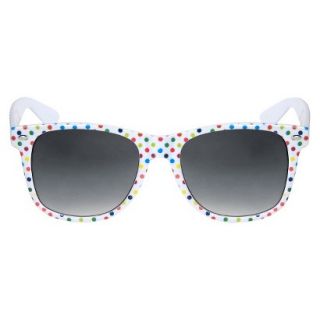 Womens Surf Dotted Surf Sunglasses   White/Multicolor