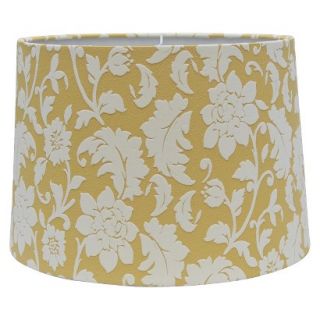 Threshold Gold Flocked Floral Lamp Shade   Gold Large