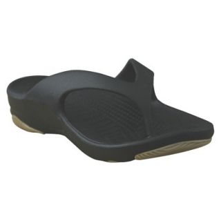 Boys Dawgs Premium Flip Flop Sandals   Black/Tan 12