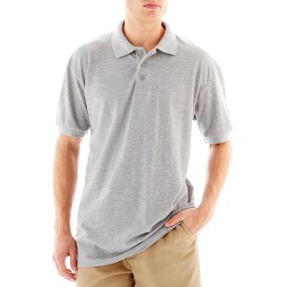 Dickies Short Sleeve Polo Shirt, Gray, Mens