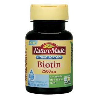 Nature Made High Potency Biotin Supplement 2500 mcg Softgels   60 Count