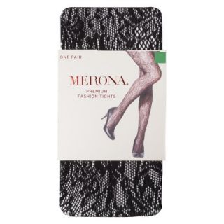 Merona Womens Opaque Sheer Tights   Large Floral Rachelle M/L