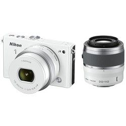 Nikon 1 J4 Mirrorless Digital Camera with 10 30mm and 30 110mm Lenses   White