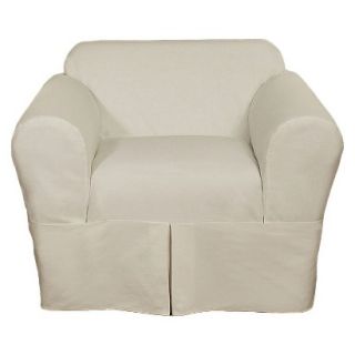 2Pc Wrap Chair Slipcover   White