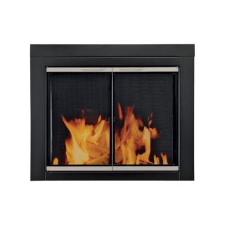 This Pleasant Hearth Alsip Fireplace Glass Door   For Masonry Fireplaces, Small,