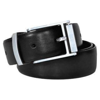 Swiss Gear Mens Genuine Leather Reversible Buckle Twist Belt   Black L