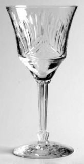 Tiffin Franciscan Elysia Wine Glass   Stem #17323, Cut Fan/Sprays