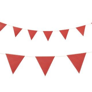 Red with Polka Dots   Paper Flag Banner (1)